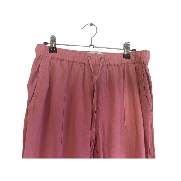 Cynthia Rowley Pants Women's Size Small Pink Linen Pull String - Picture 2 of 7